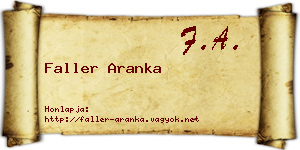 Faller Aranka névjegykártya